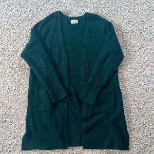 target: universal threads, green cardigan, size XL